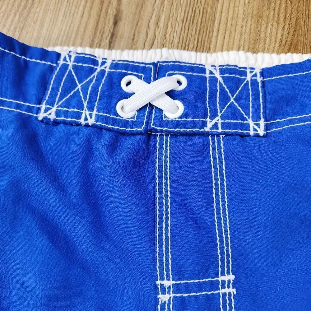 💜Cherokee Blue & White Board Swim Shorts Youth Medium